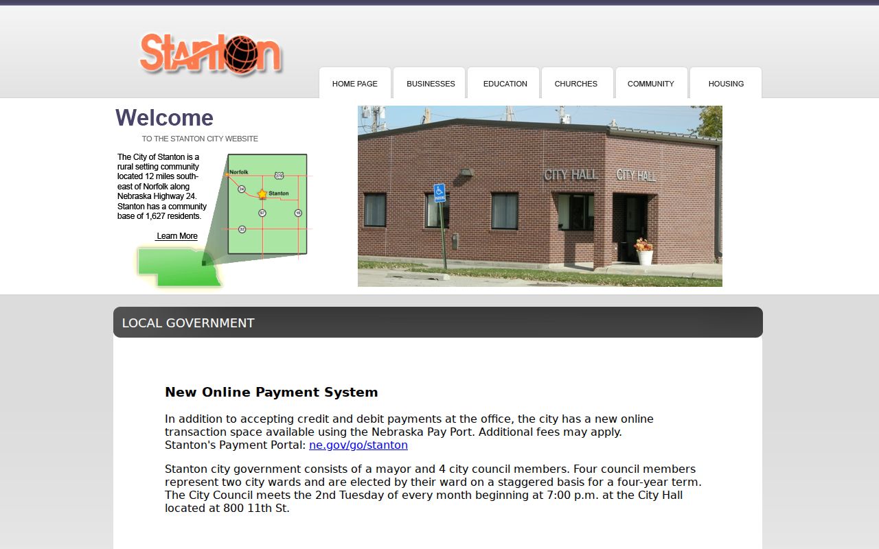 City of Stanton Hall and municipal payment navigation